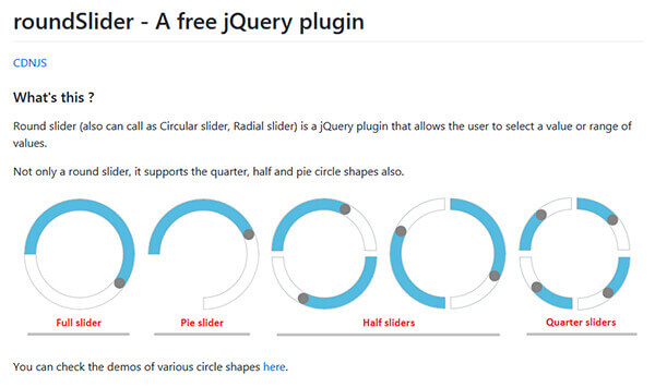 Round Slider - 15 flashy jQuery plugins