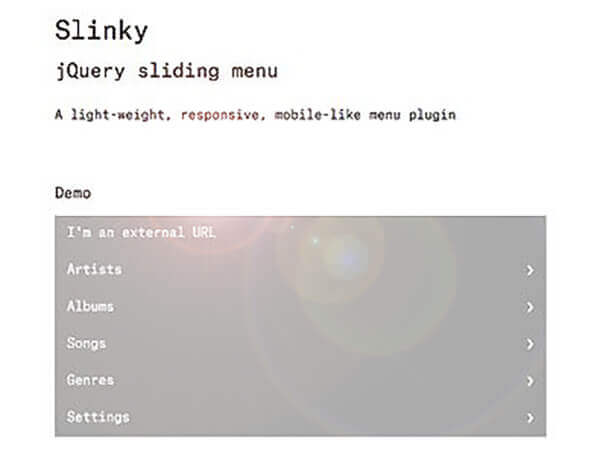 Slinky - 15 flashy jQuery plugins