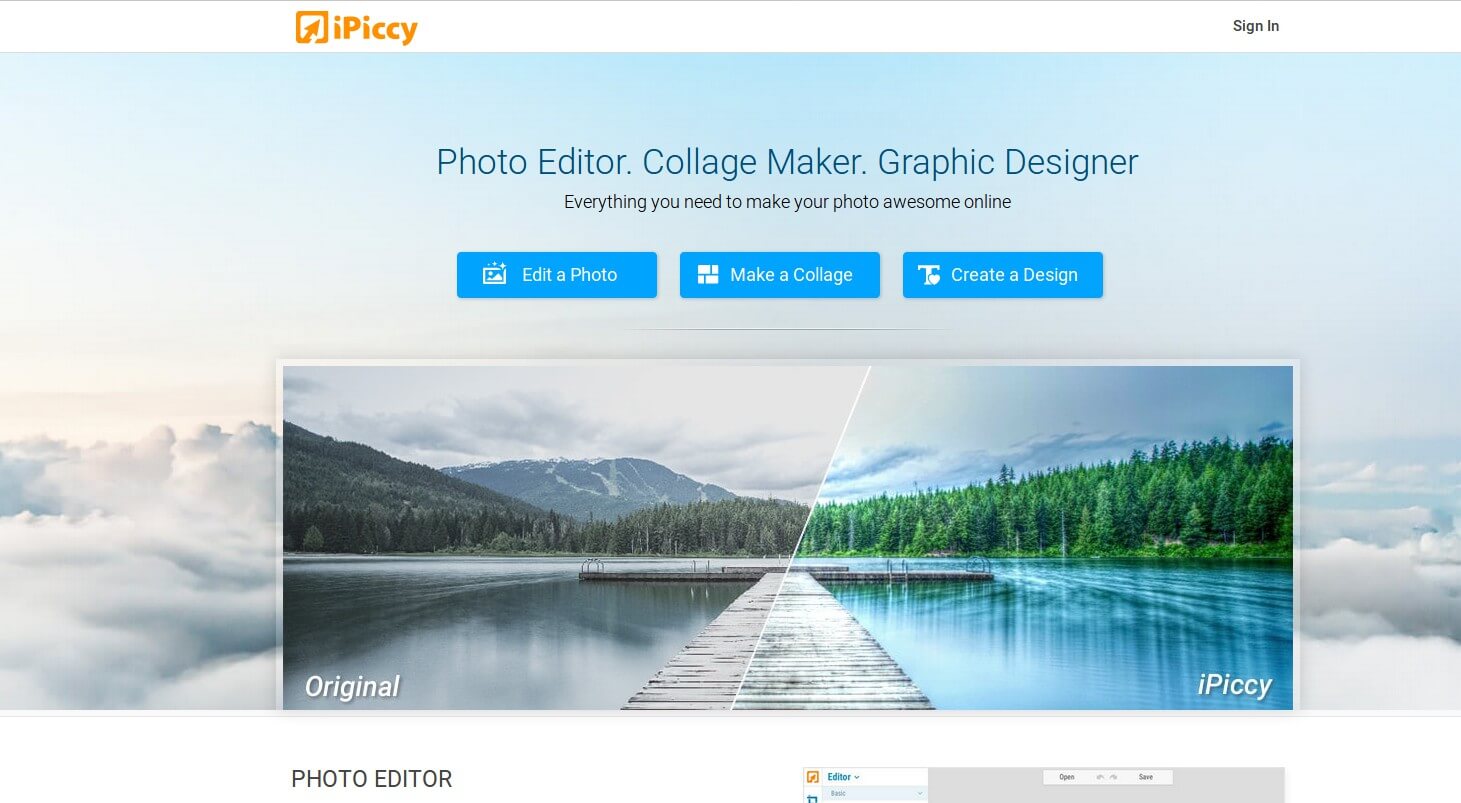 ipiccy - Create online photos of any software, in free